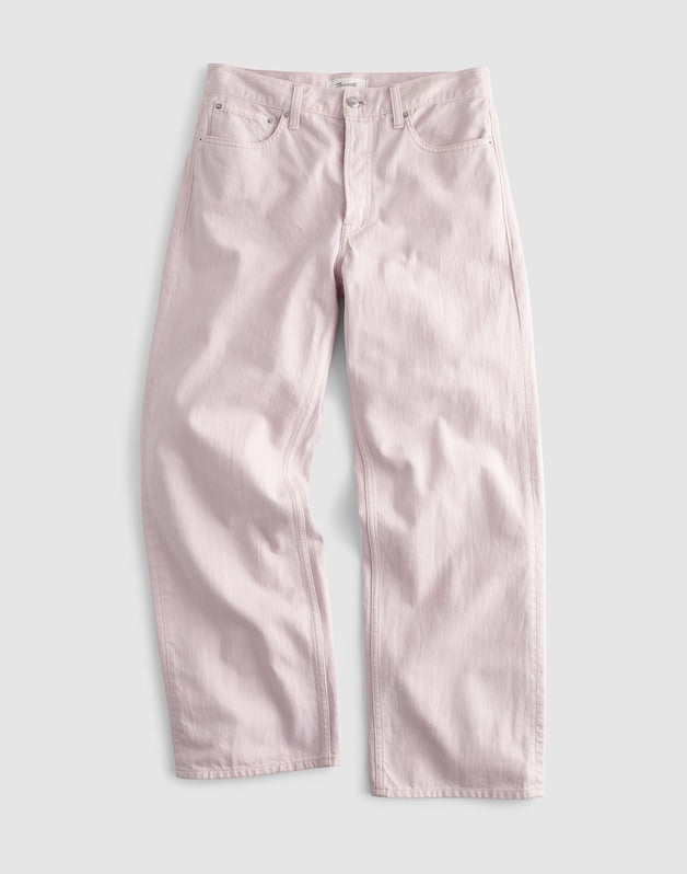 Low-Slung Baggy Crop Jeans MARBLE LILAC