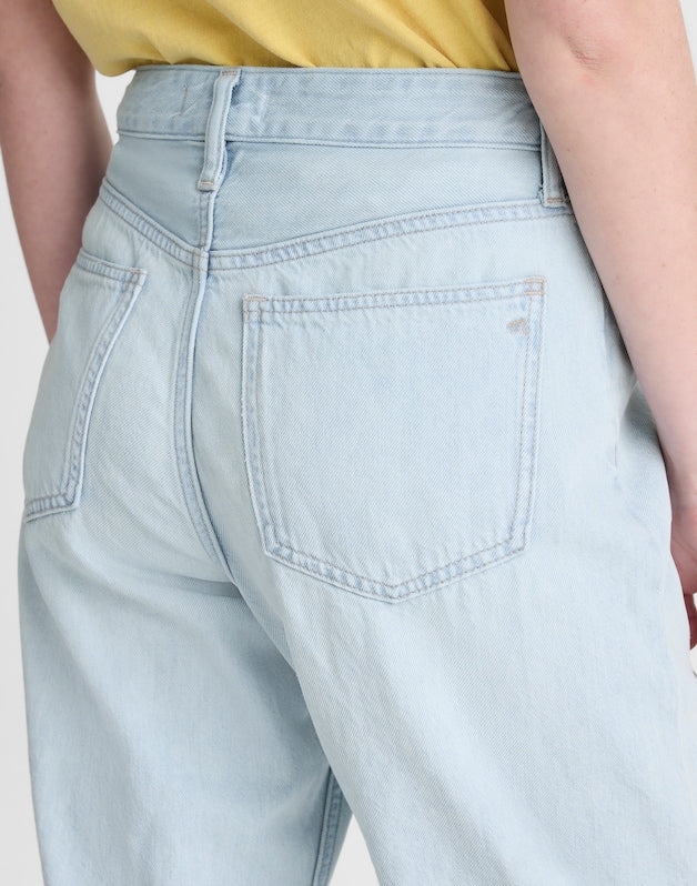 The Tall Darted Barrel-Leg Jean in Airy Denim LAGUNA WASH
