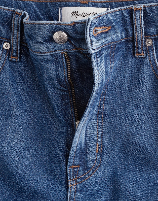 The Short Longline Straight Crop Jean MARINA BLUE