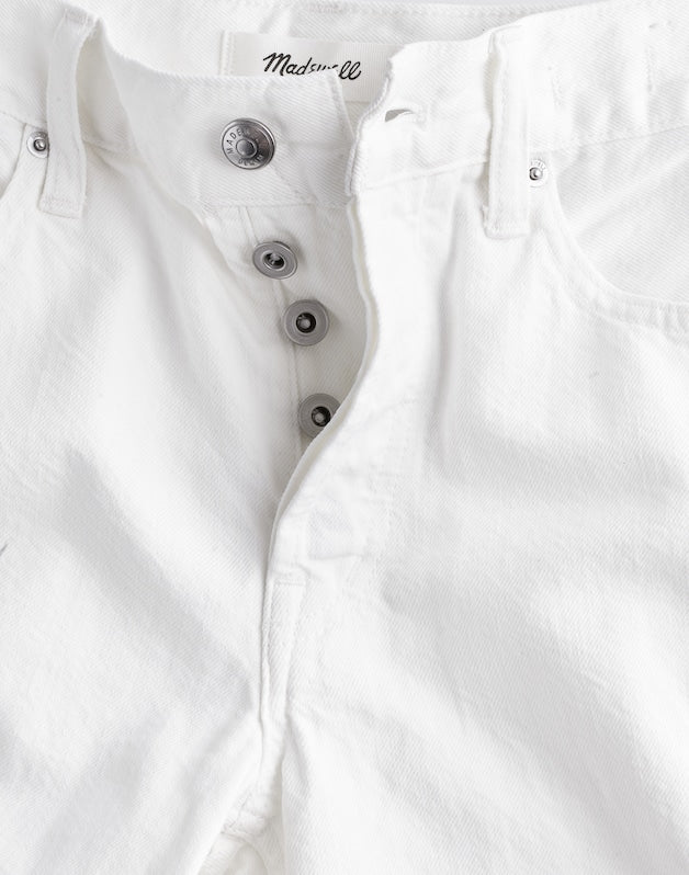 Low-Slung Baggy Crop Jeans in Tile White TILE WHITE
