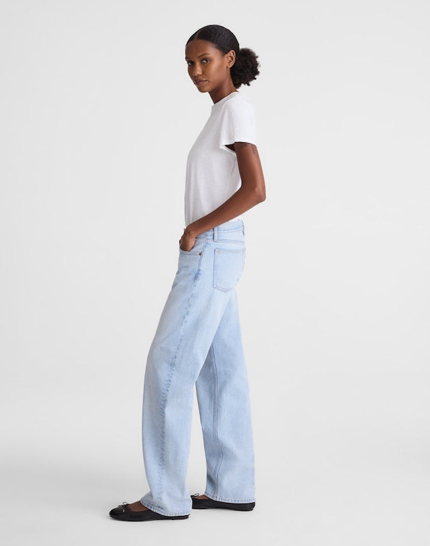 The Short Low-Rise Loose Jean in Foster Wash FOSTER WASH