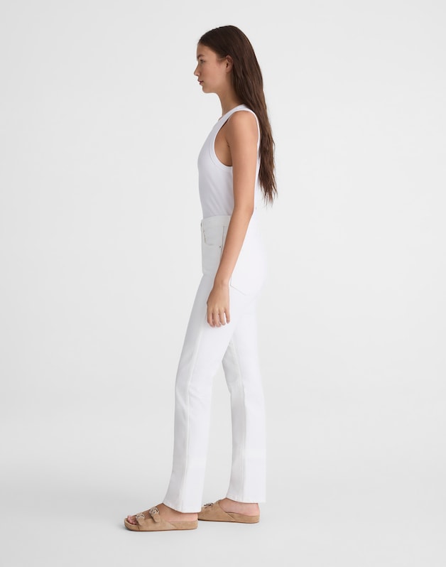 The Pencil Jean in Super Stretch Denim TILE WHITE