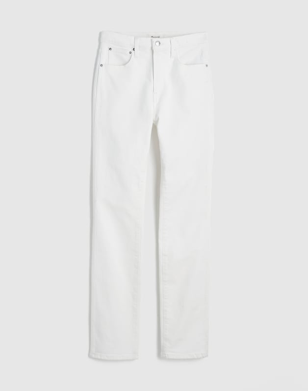 The Short Pencil Jean in Super Stretch Denim TILE WHITE