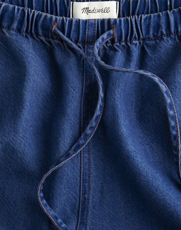 Airy Denim Pull-On Pants NOSTALGIC BLUE