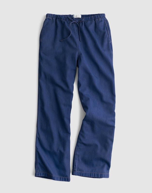 Airy Denim Pull-On Pants NOSTALGIC BLUE