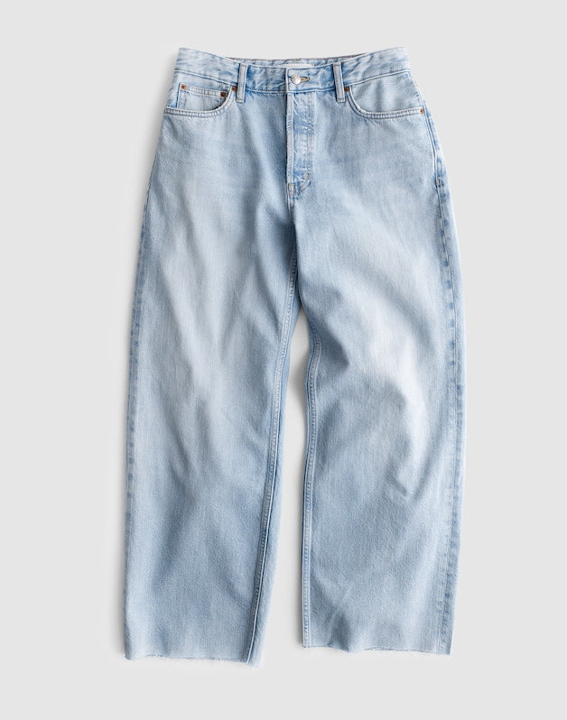 Tall Curvy Low-Slung Baggy Crop Jeans in Foster Wash FOSTER WASH