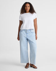 Curvy Low-Slung Baggy Crop Jeans in Foster Wash FOSTER WASH