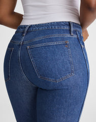 The Curvy Longline Straight Crop Jean in Marina Blue Wash MARINA BLUE