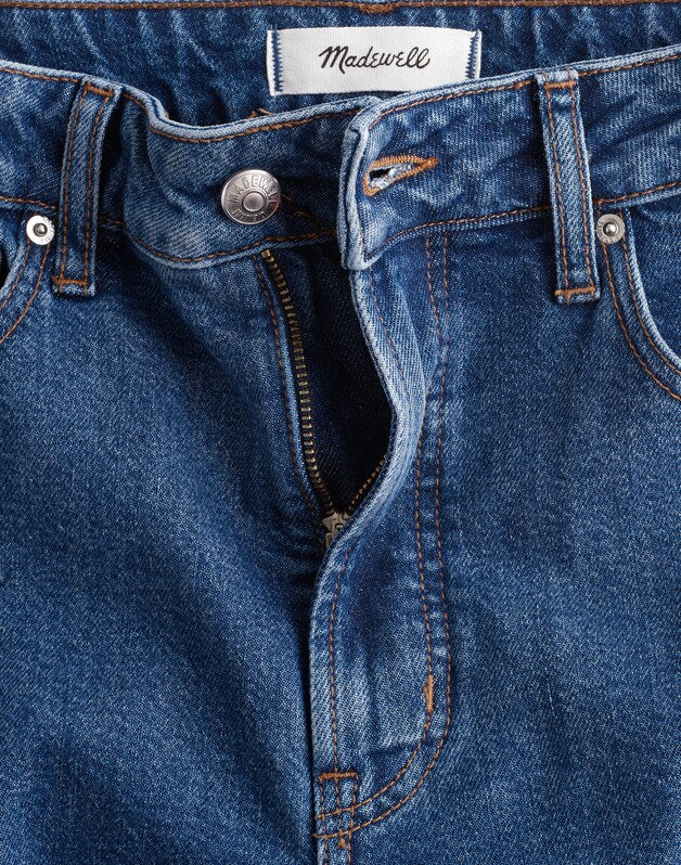 The Curvy Longline Straight Crop Jean in Marina Blue Wash MARINA BLUE