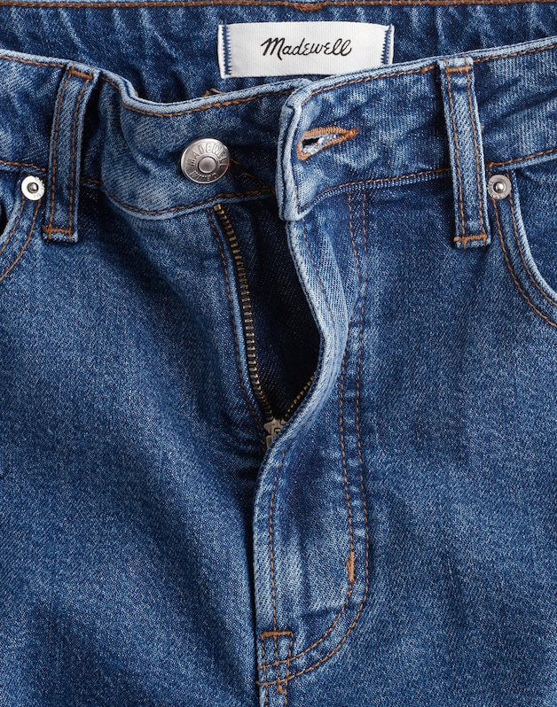 The Curvy Longline Straight Crop Jean in Marina Blue Wash MARINA BLUE