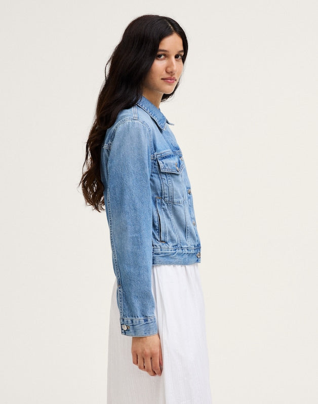 Denim Trucker Jacket WORN MID INDIGO