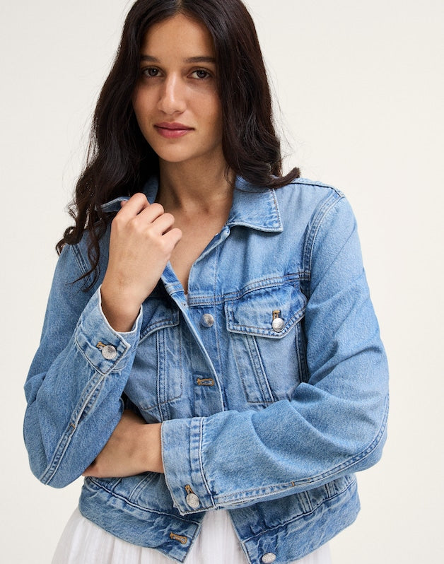 Denim Trucker Jacket WORN MID INDIGO