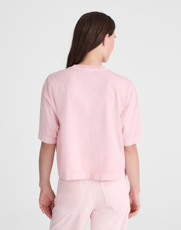 Madewell x Shopbop Boxy Crop Tee in Allday Jersey DREAMY PINK