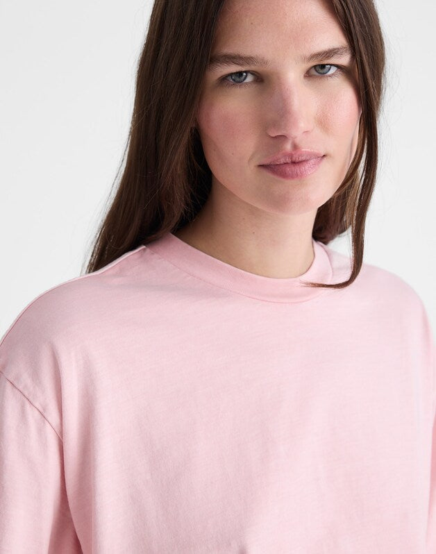 Madewell x Shopbop Boxy Crop Tee in Allday Jersey DREAMY PINK