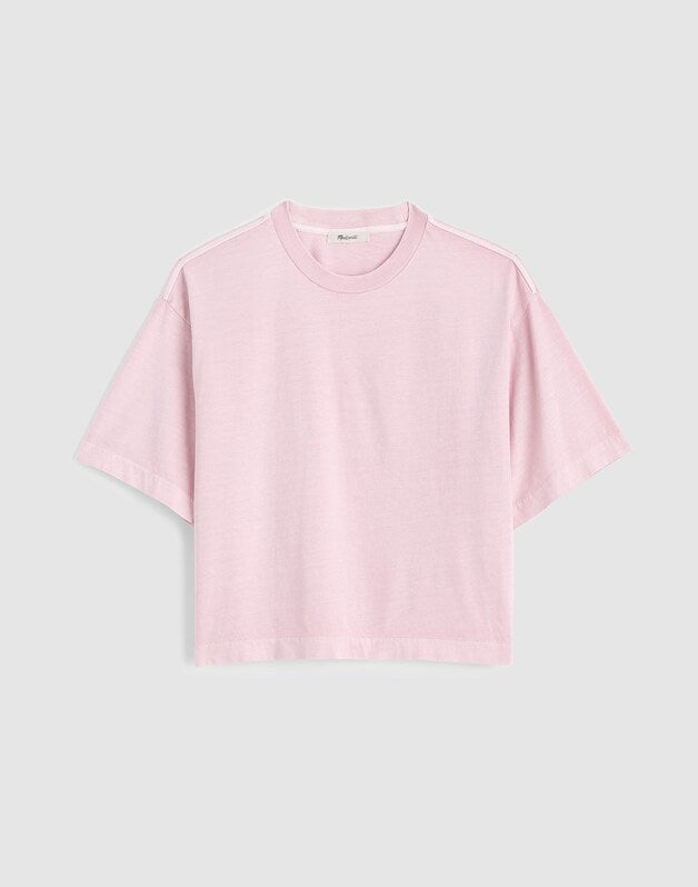 Madewell x Shopbop Boxy Crop Tee in Allday Jersey DREAMY PINK
