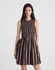 Madewell x Shopbop Melody Smocked Mini Dress BURNT COCOA