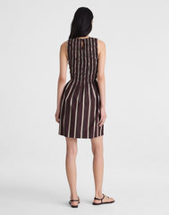 Madewell x Shopbop Melody Smocked Mini Dress BURNT COCOA