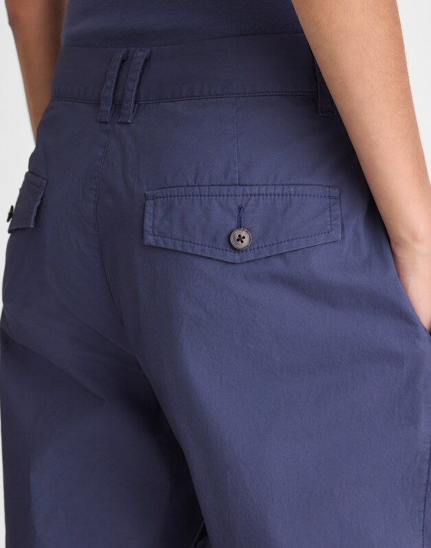 The Everyday Trouser in Poplin PETROL NAVY
