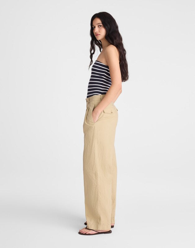 The Everyday Trouser in Poplin FENNEL SEED
