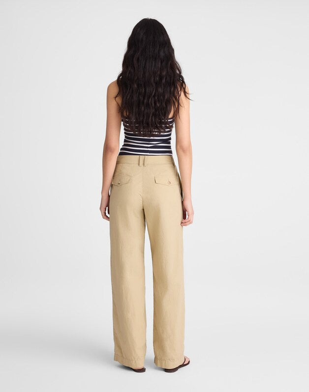 The Everyday Trouser in Poplin FENNEL SEED