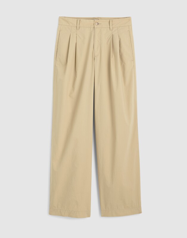 The Everyday Trouser in Poplin FENNEL SEED