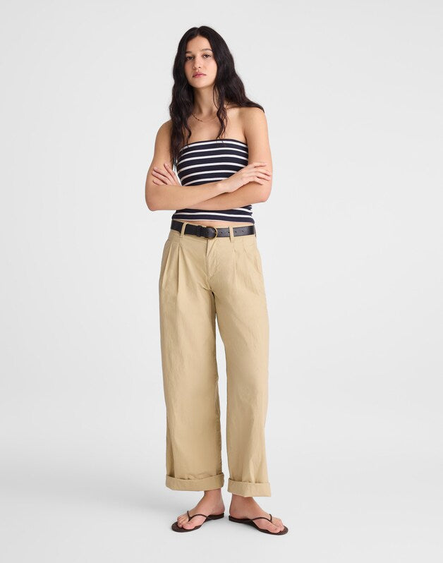 The Everyday Trouser in Poplin FENNEL SEED