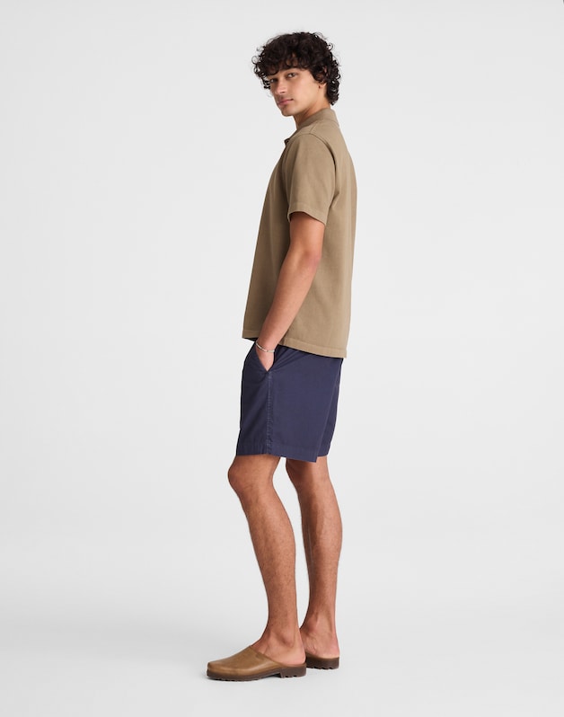 Pull-On Short in Poplin INK