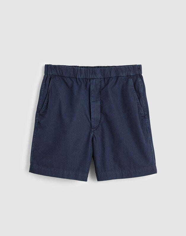 Pull-On Short in Poplin INK