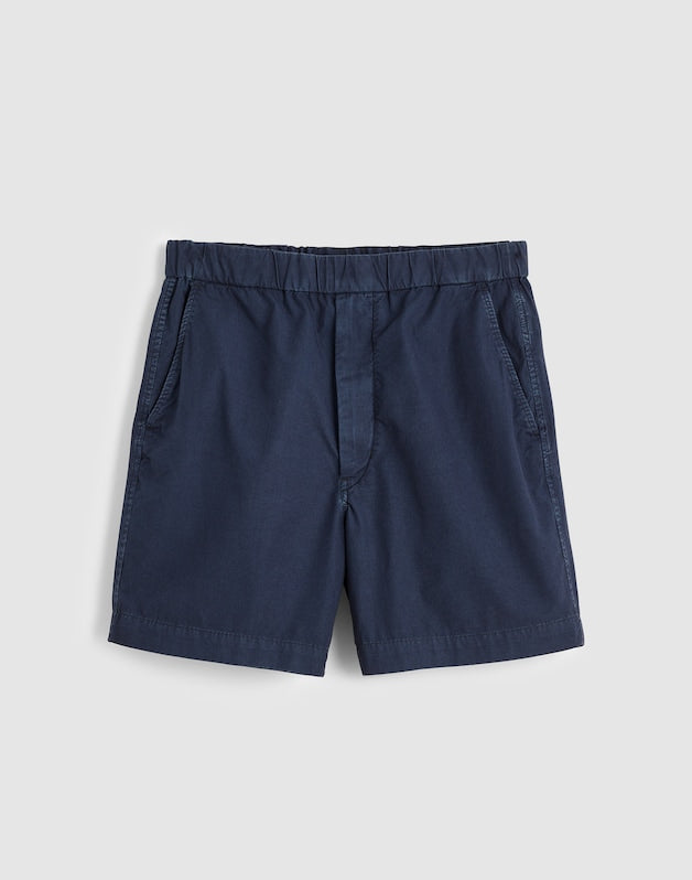 Pull-On Short in Poplin INK