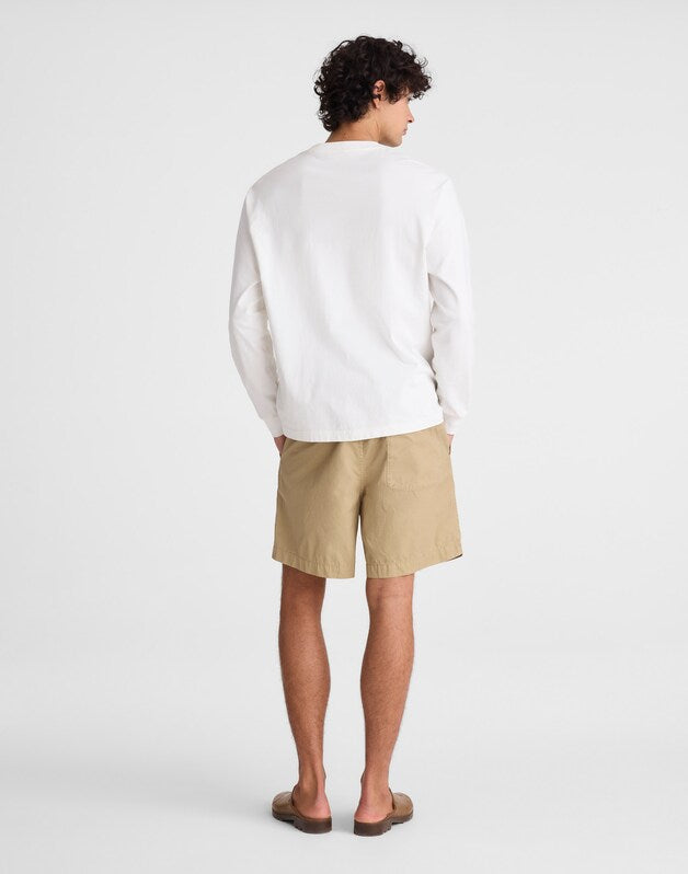 Pull-On Short in Poplin KHAKI