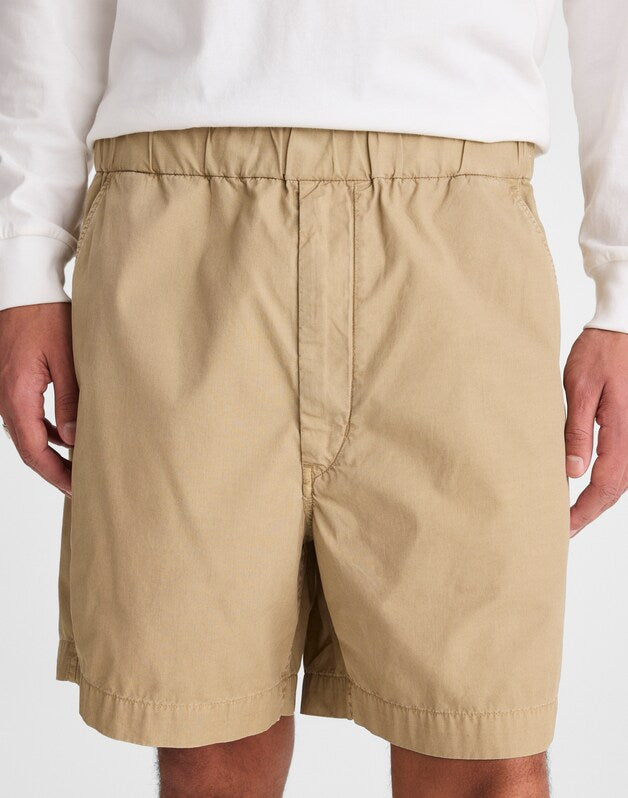 Pull-On Short in Poplin KHAKI