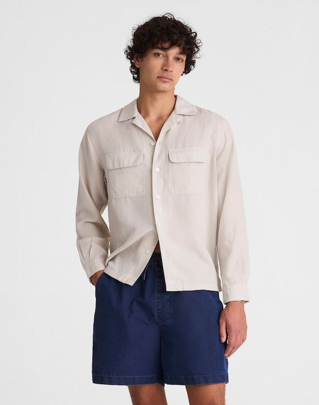 Pull-On Short in Indigo-Dyed Nylon EVERSON WASH