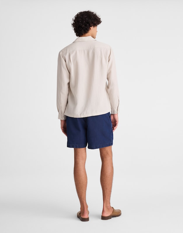Pull-On Short in Indigo-Dyed Nylon EVERSON WASH