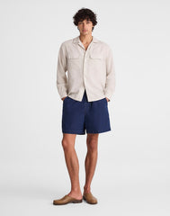 Pull-On Short in Indigo-Dyed Nylon EVERSON WASH