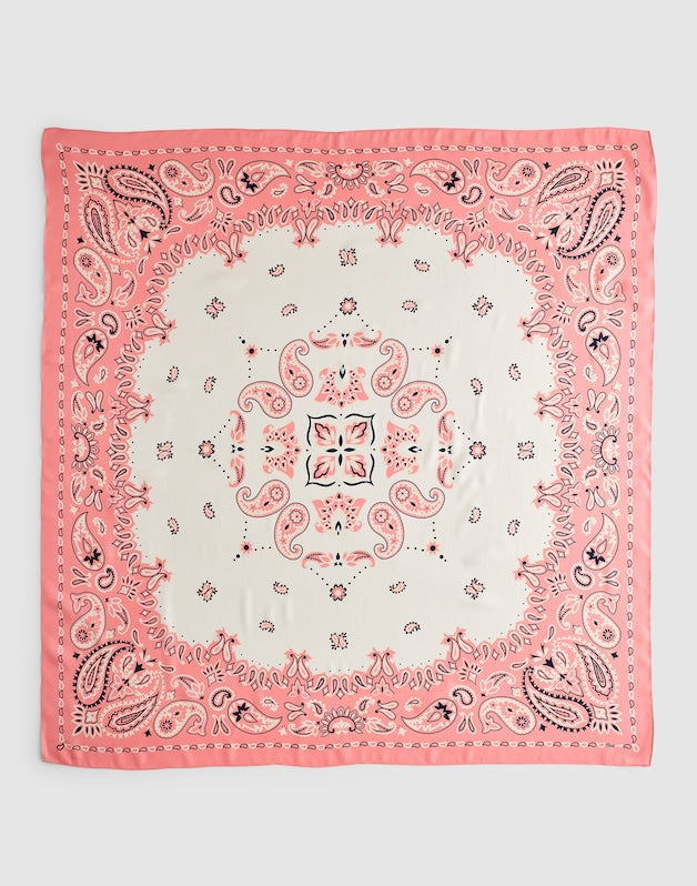 Madewell x Shopbop Oversized Bandana in Silk CORAL BLOOM