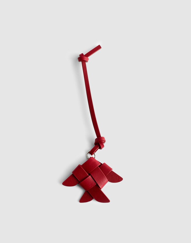 Woven Fish Bag Charm SCARLET