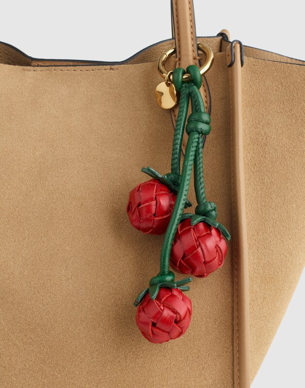 Woven Tomato Bag Charm SCARLETT MULTI