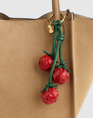 Woven Tomato Bag Charm SCARLETT MULTI