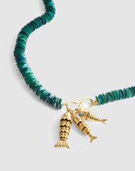 Madewell x Shopbop Beaded Fish Statement Necklace DEEP LAGOON
