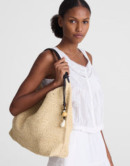 The Mylie Shoulder Bag in Straw NATURAL MULTI