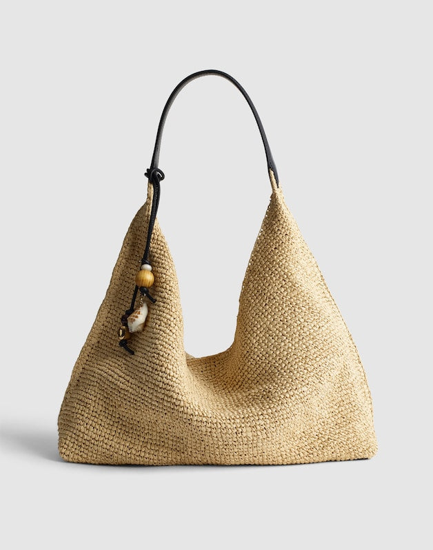 The Mylie Shoulder Bag in Straw NATURAL MULTI