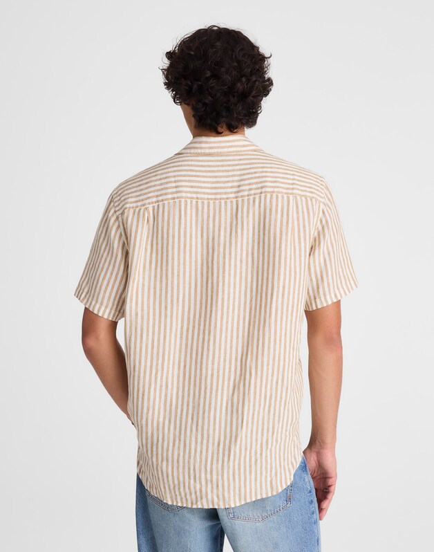 The Allday Short-Sleeve Shirt in Linen GOLDEN KHAKI