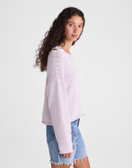 Boatneck Pullover Sweater MARBLE LILAC