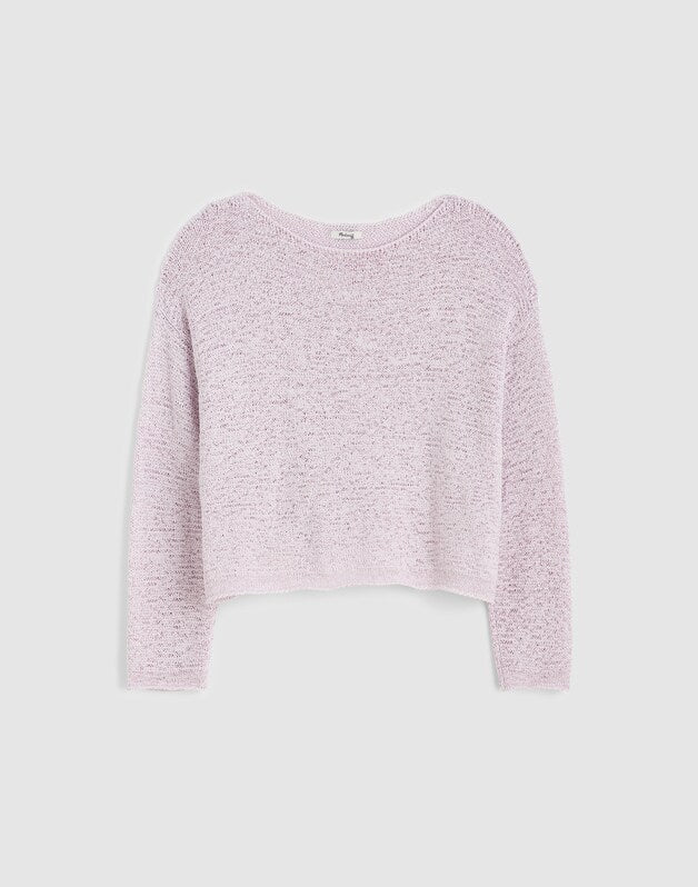 Boatneck Pullover Sweater MARBLE LILAC