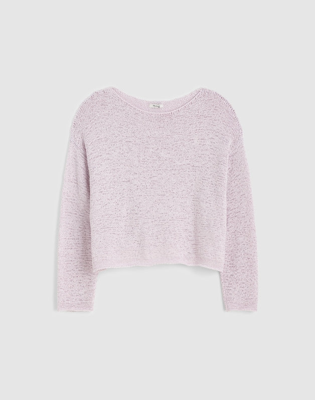 Boatneck Pullover Sweater MARBLE LILAC