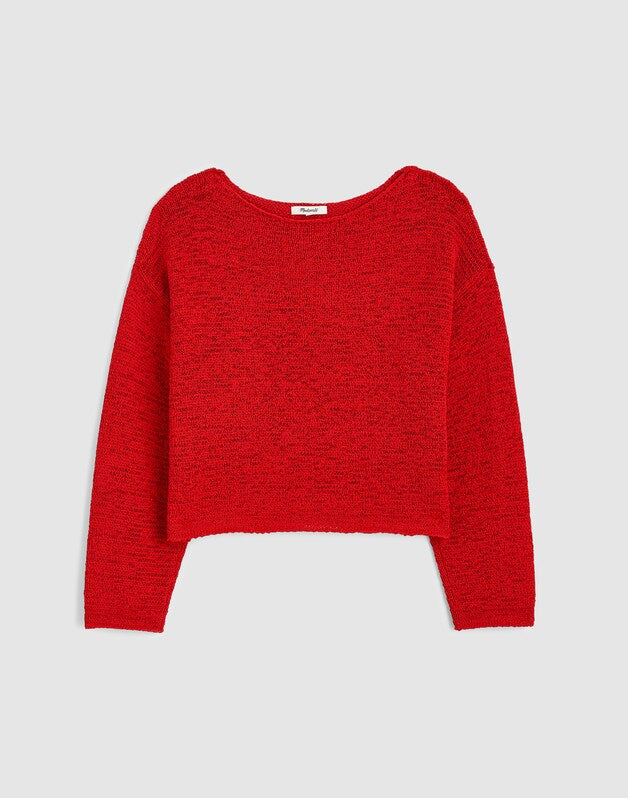 Boatneck Pullover Sweater VARSITY RED