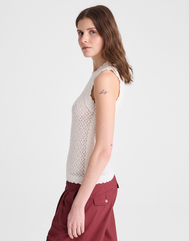 Pointelle Sleeveless Top LIGHTHOUSE