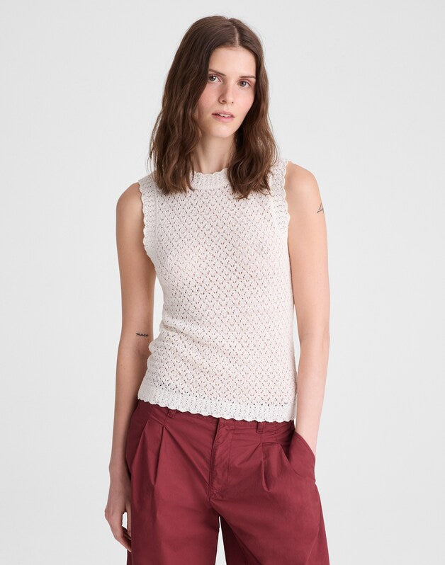 Pointelle Sleeveless Top LIGHTHOUSE