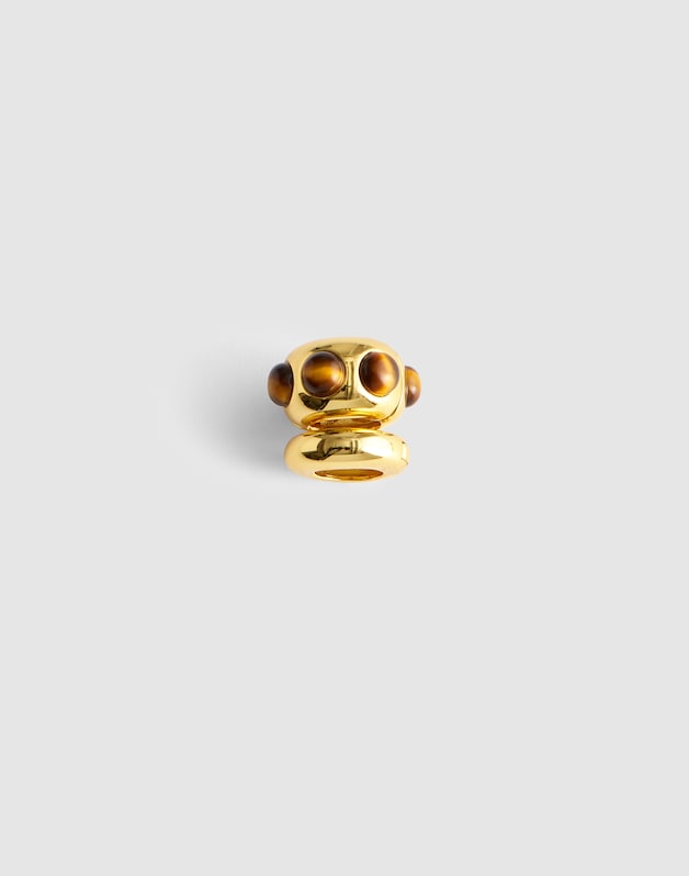 Cabochon Bead Clip Set ANTIQUE GOLD