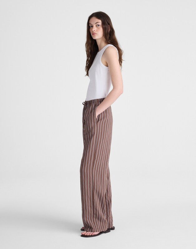 Pull-On Pants BROWN PERI TWIN STRIPE